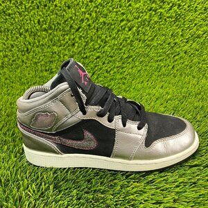 Nike Air Jordan 1 Phat Girls Size 6.5Y‎ Silver Black Pink Walking Shoes Sneakers